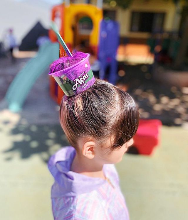penteado criativo infantil