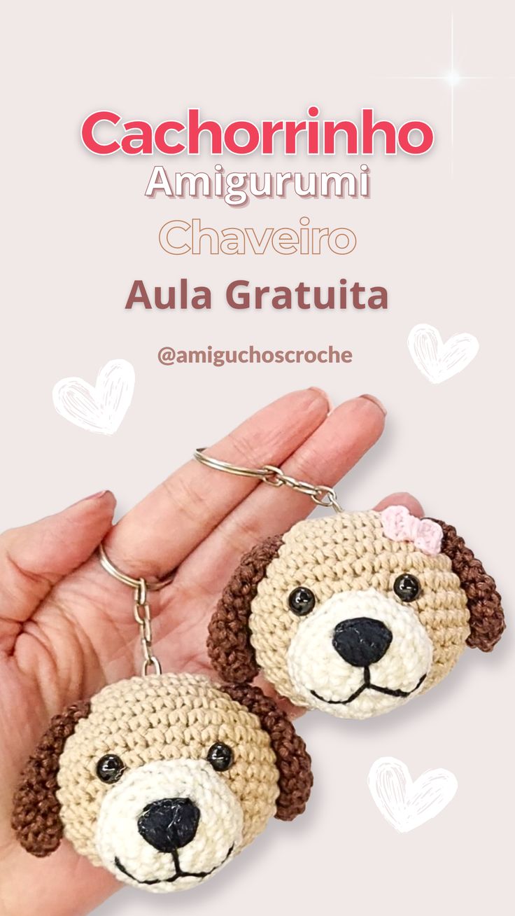 cachorro amigurumi decoração