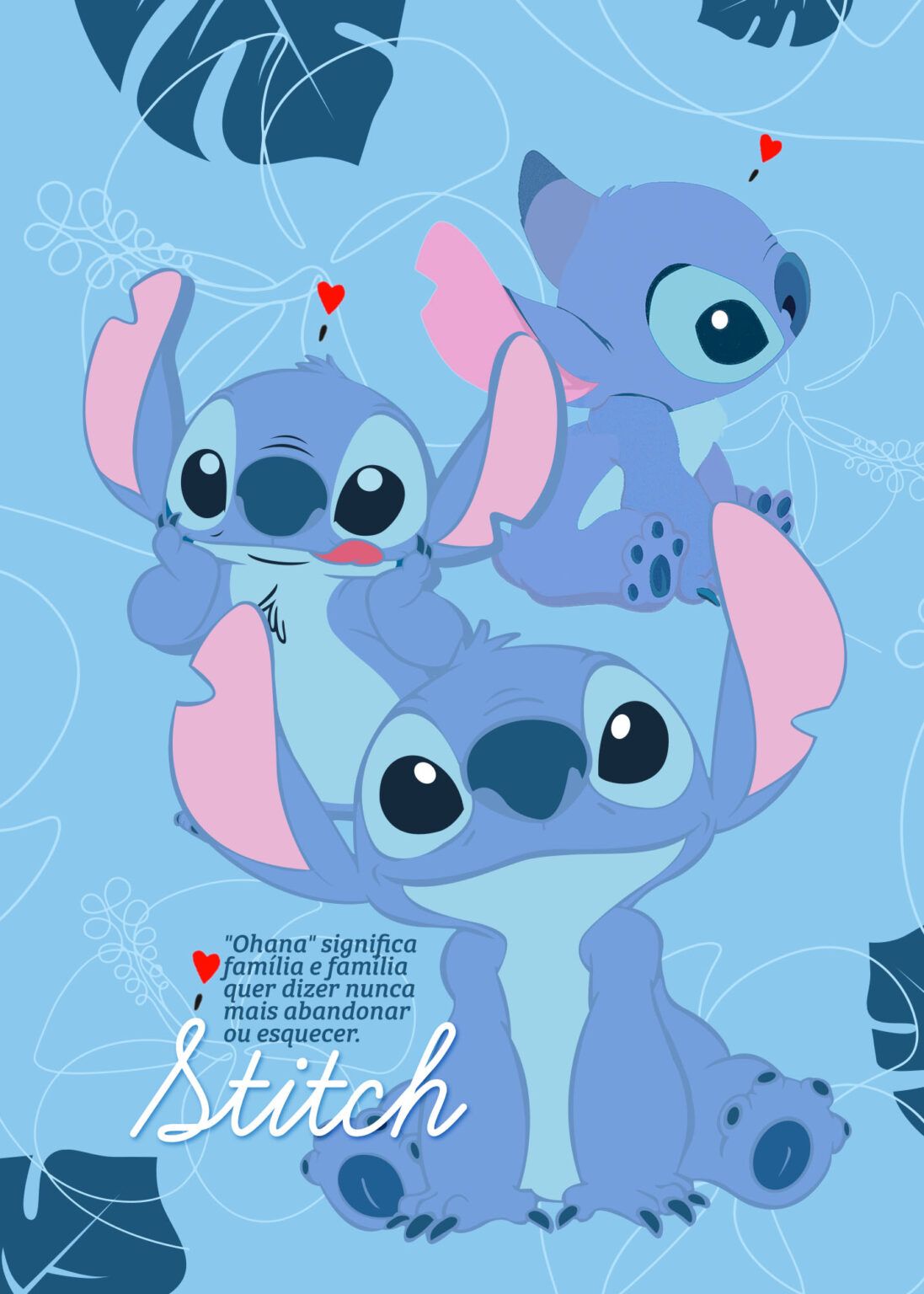 caderno universitário Stitch capa dura