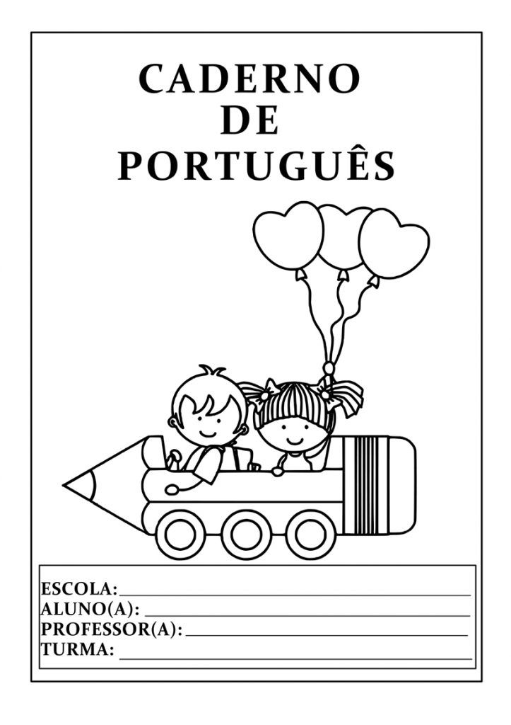capa de caderno universitário para imprimir