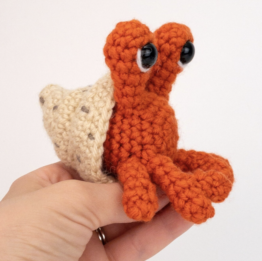 amigurumi caranguejo vermelho