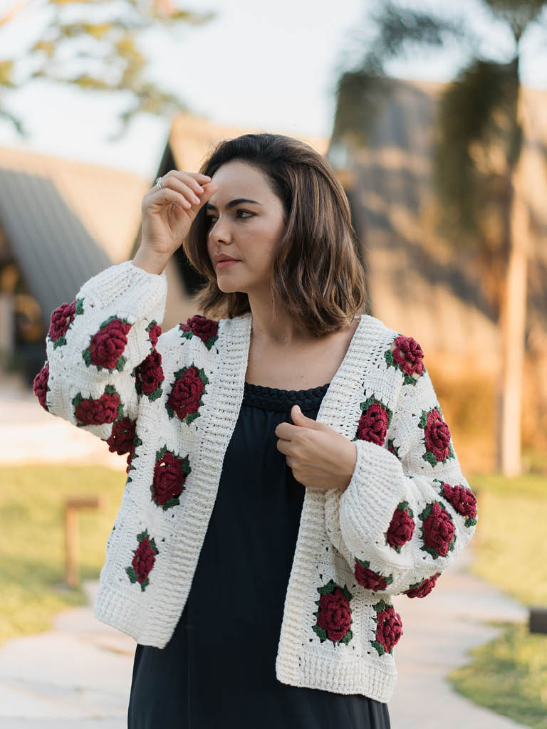 cardigan crochê