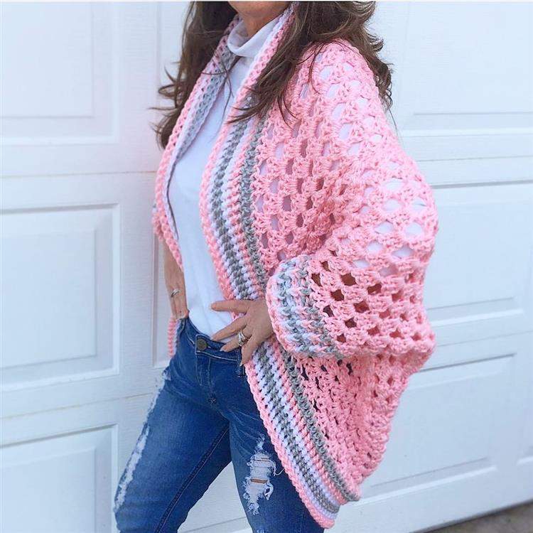 cardigan crochê
