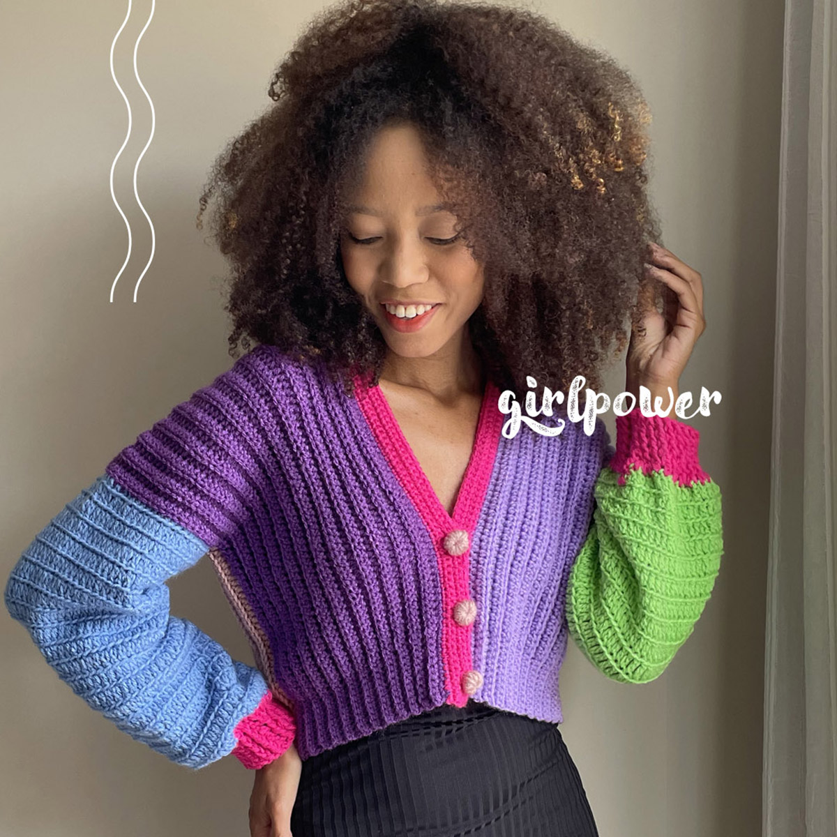 cardigan crochê