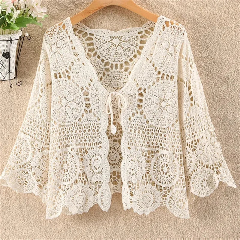 cardigan crochê