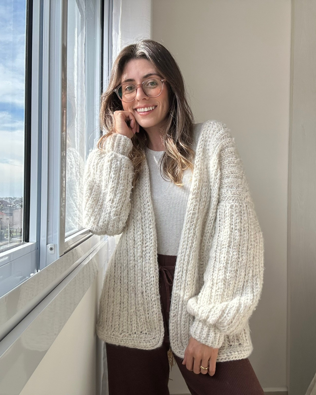cardigan crochê