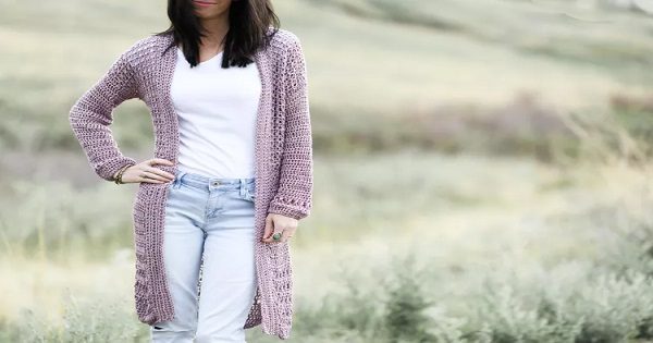 cardigan crochê