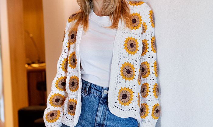 cardigan crochê