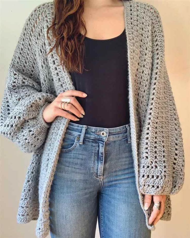 cardigan crochê