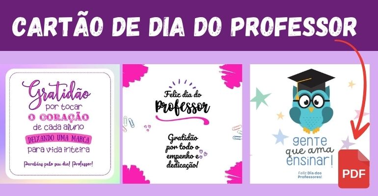 frases para cartão dia do professor para imprimir