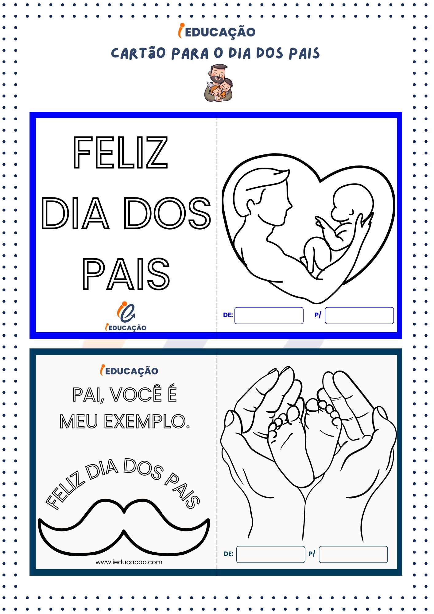 desenhos para colorir dia dos pais