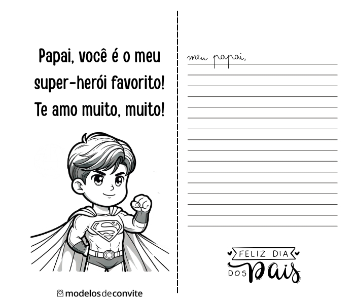 cartão dia dos pais DIY