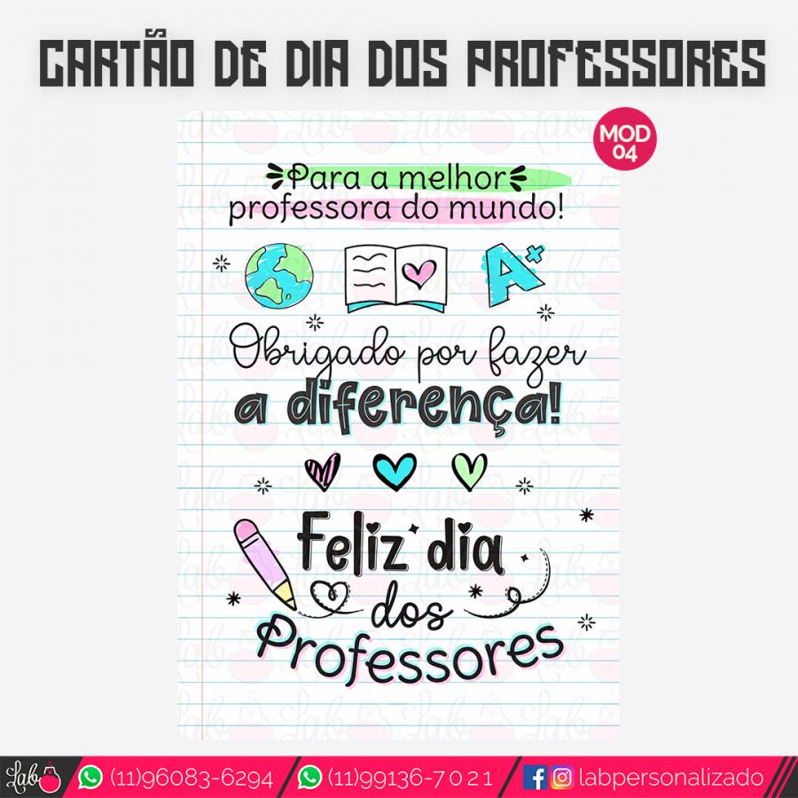 mensagens para cartão dia dos professores