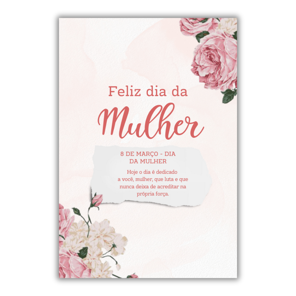 como fazer cartão dia da mulher