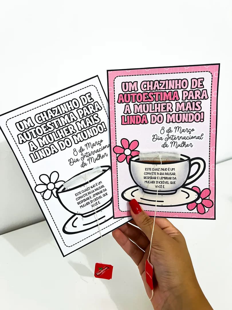 cartão dia da mulher personalizado