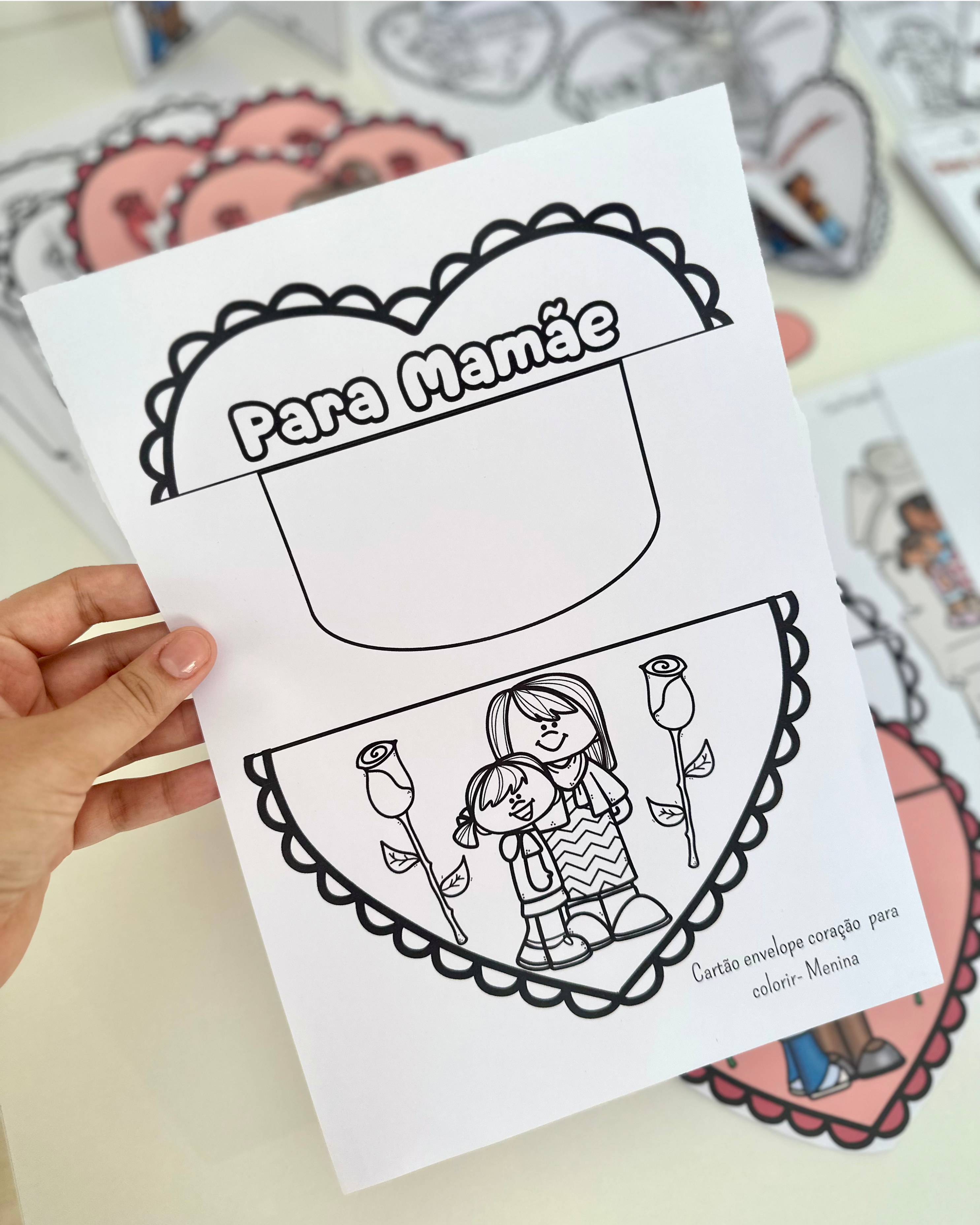 moldes de cartão dia das mães para imprimir