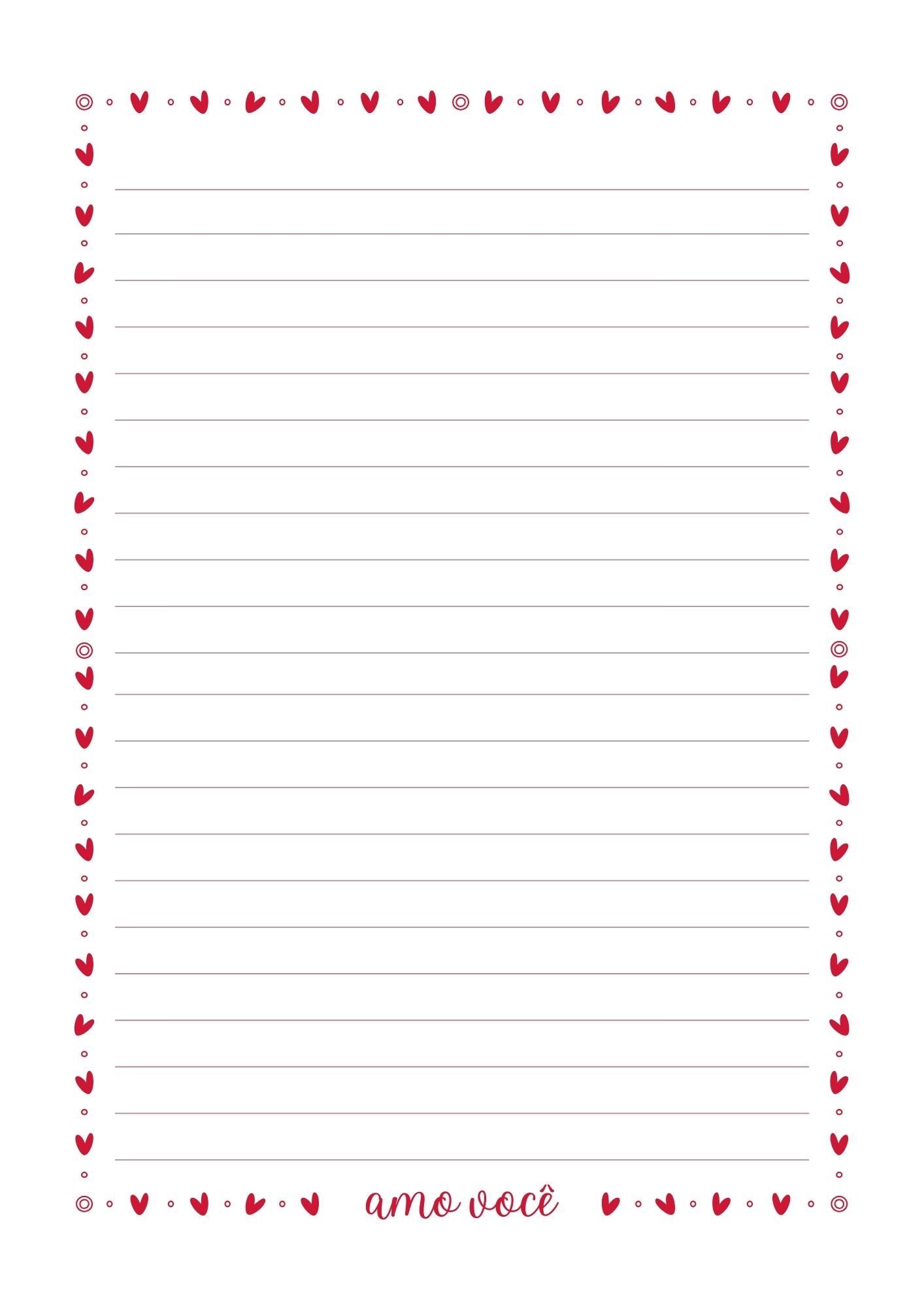 modelos de carta para escrever à mão