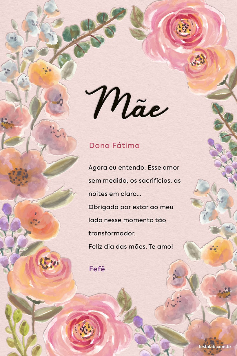 cartão dia das mães para colorir e imprimir