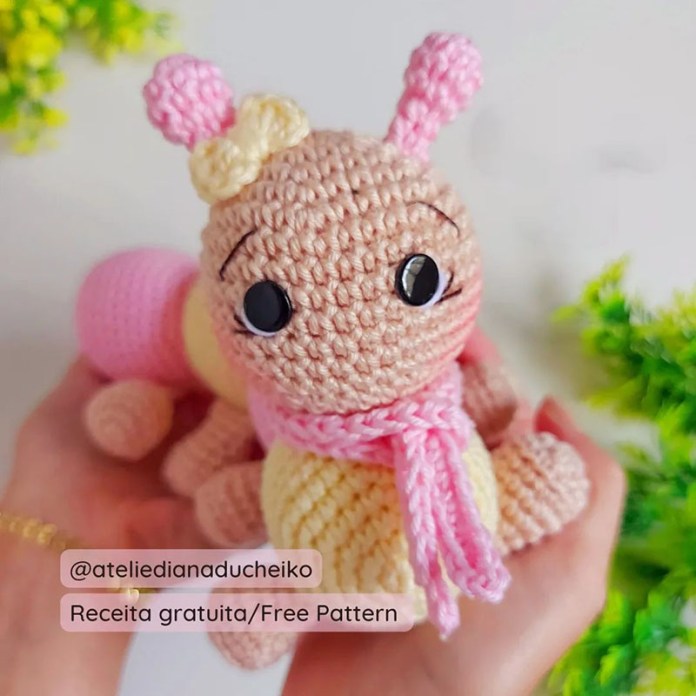 Centopeia amigurumi para iniciantes