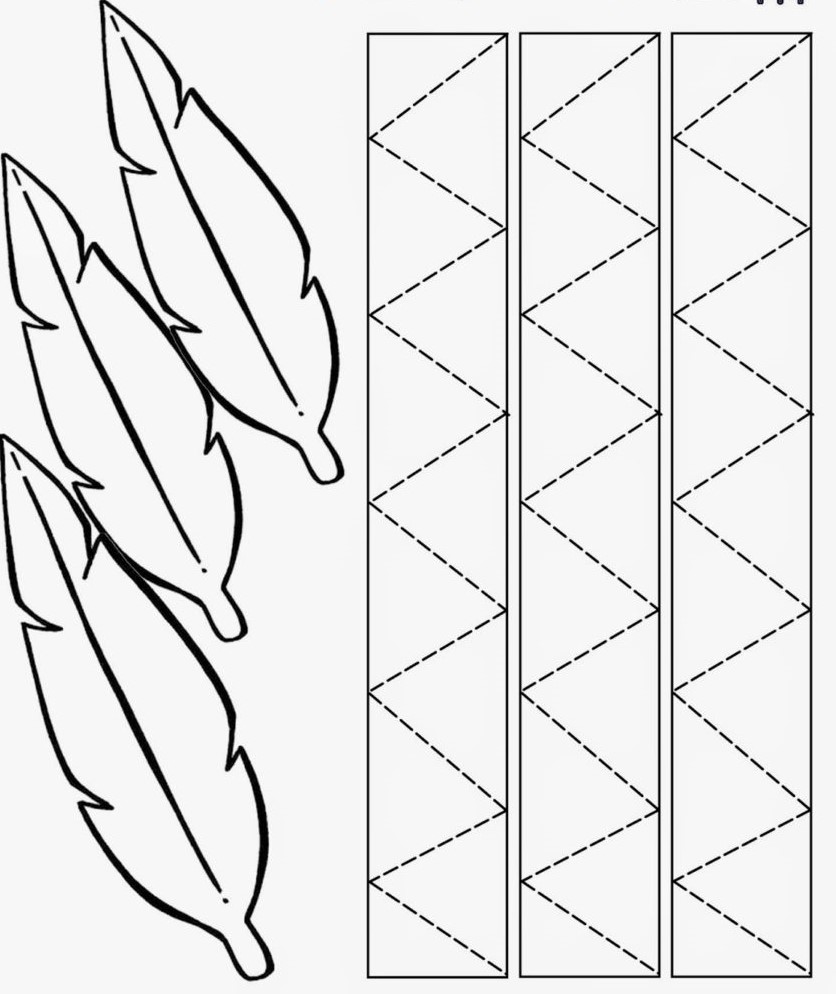 cocar de papel para colorir