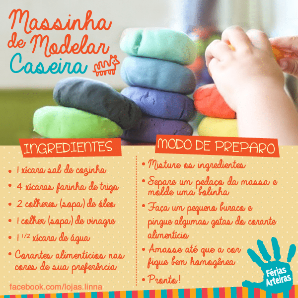 como fazer massa de modelar