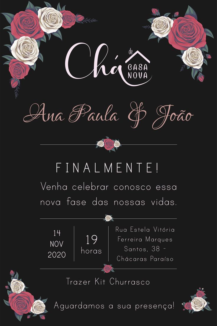 ideias convite chá de casa nova