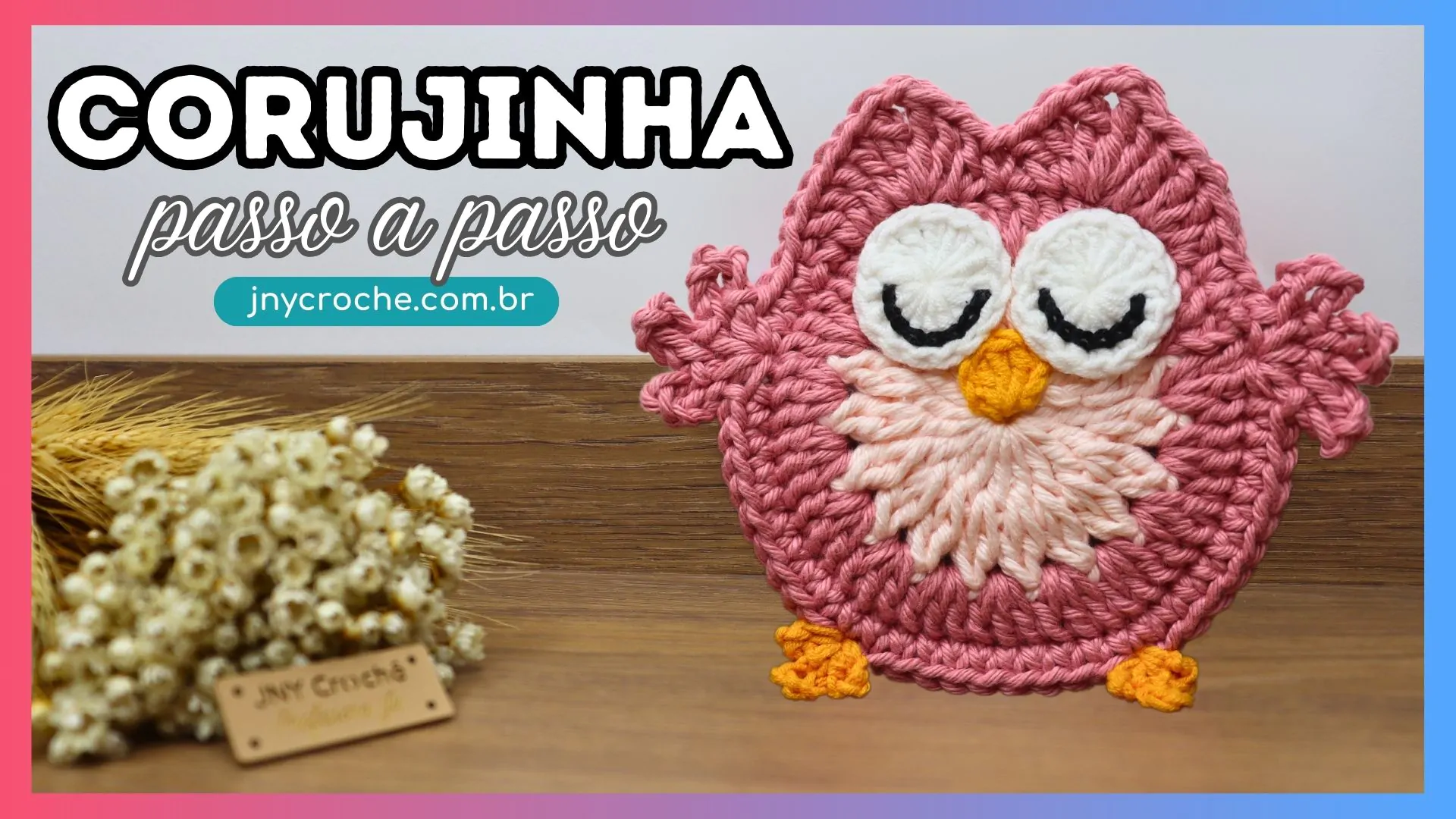 coruja amigurumi realista
