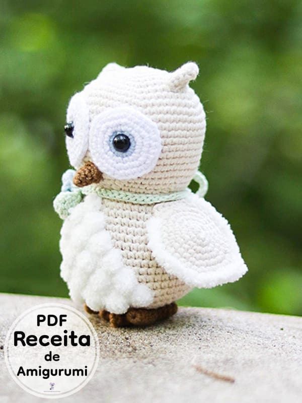 coruja amigurumi kit