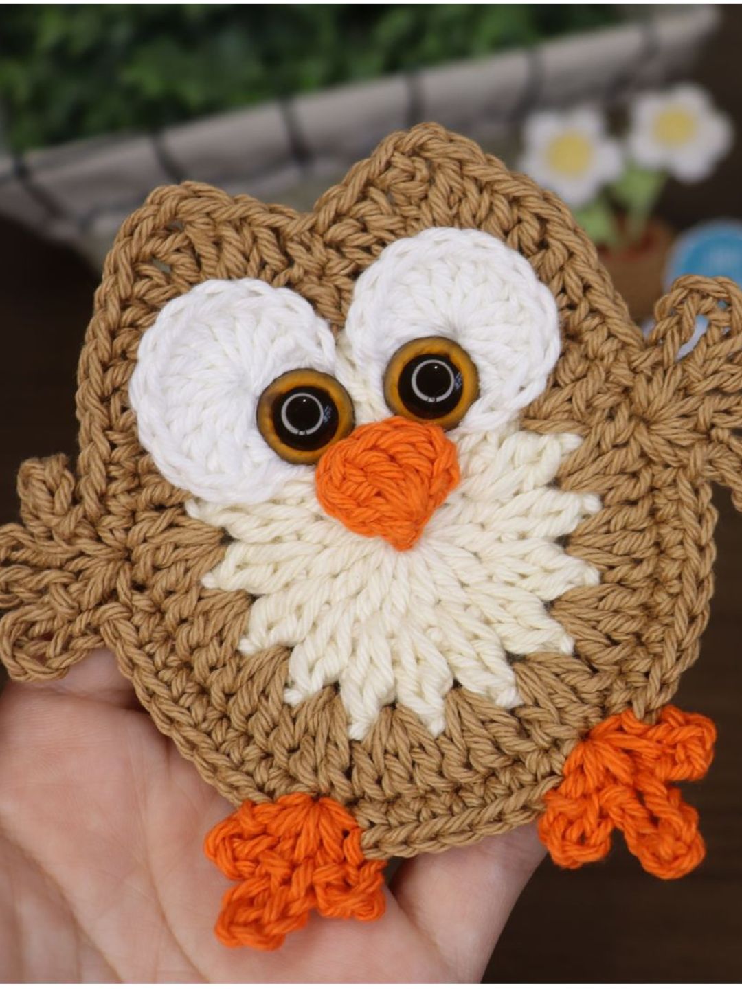 receita coruja amigurumi