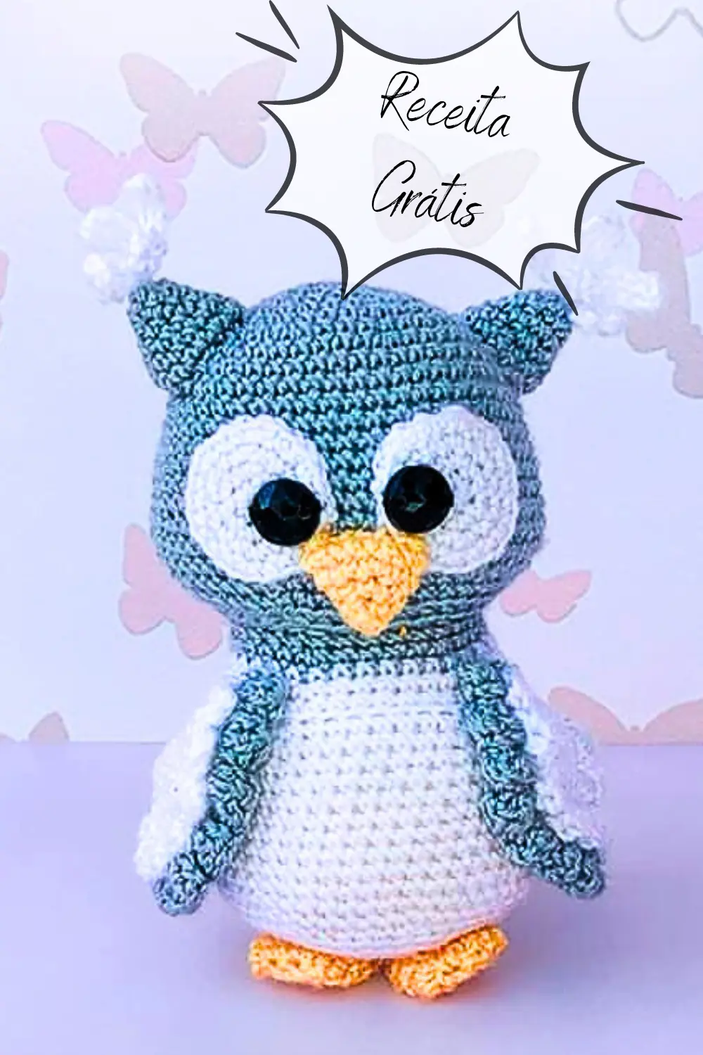 receita coruja amigurumi