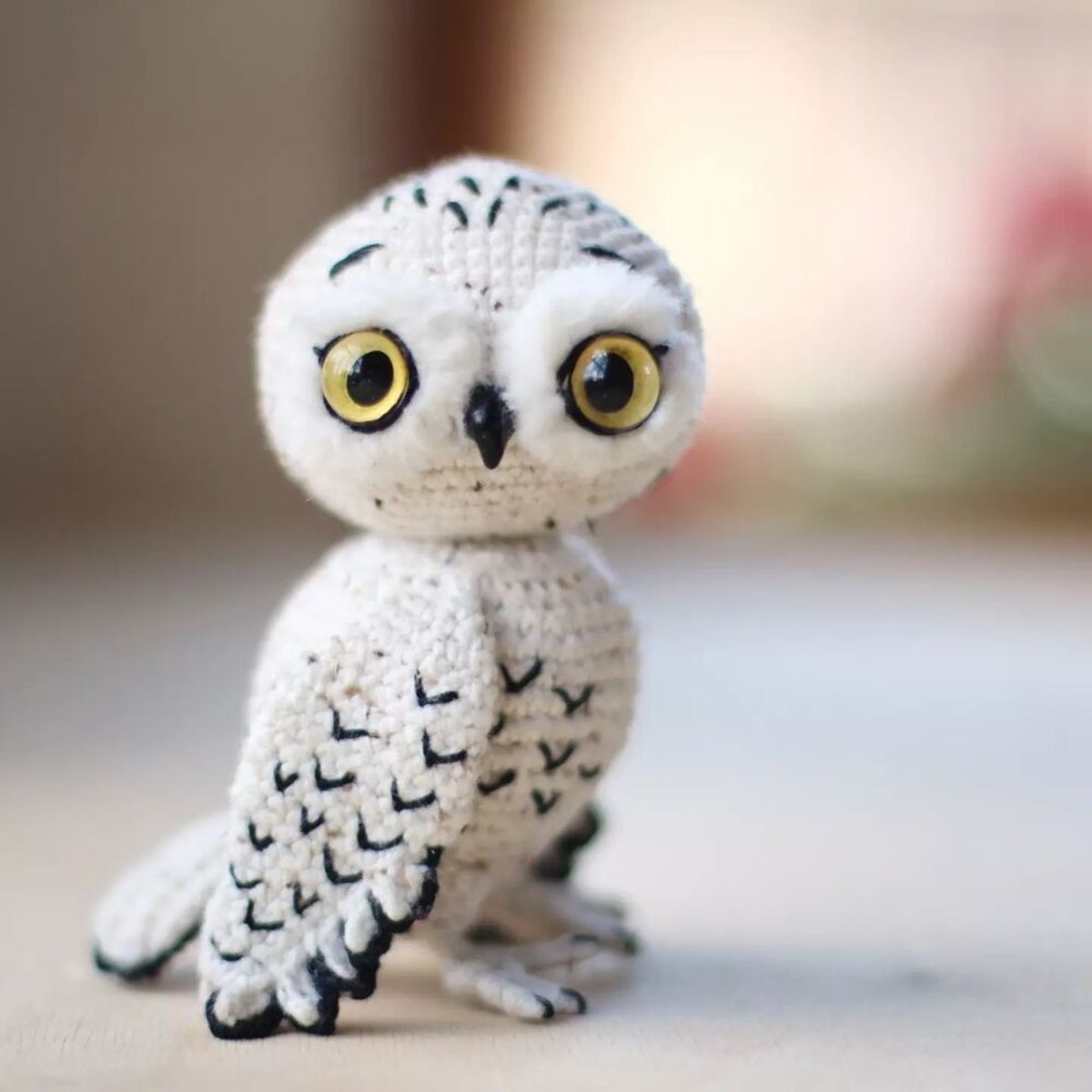 coruja amigurumi com fio de malha