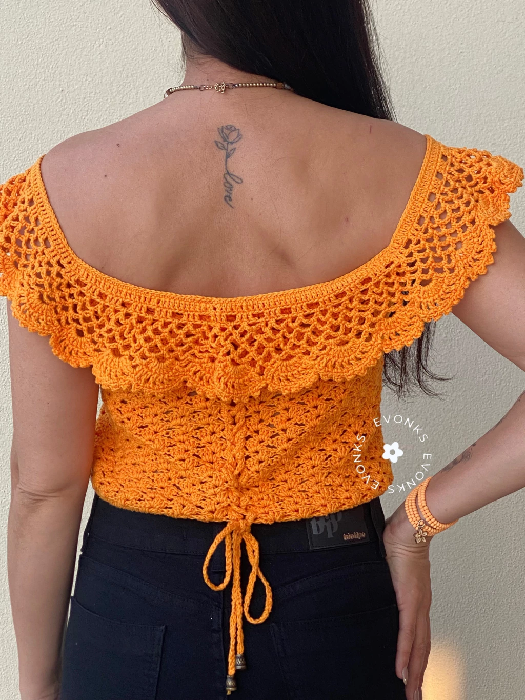 blusa de crochê ciganinha