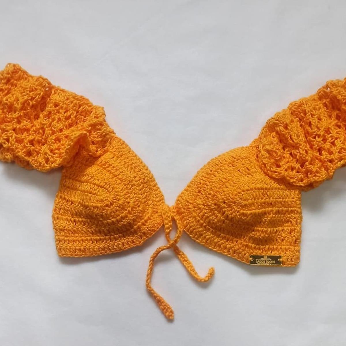 cropped de crochê para verão