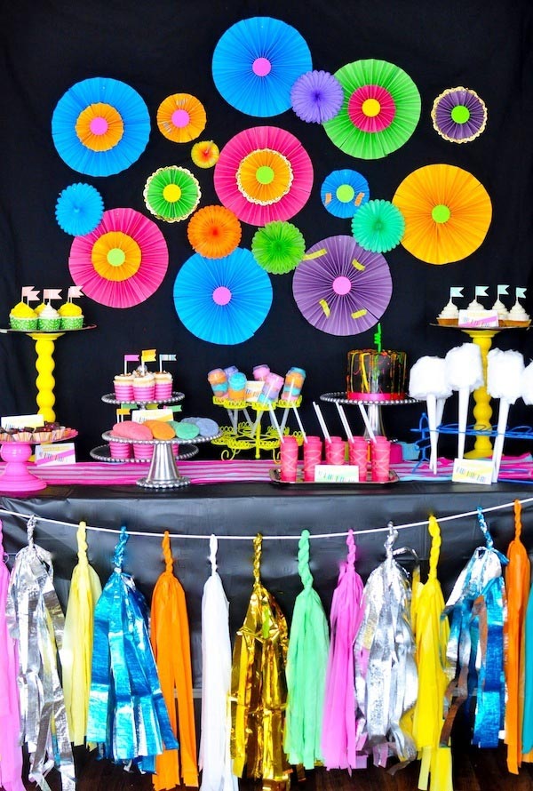 cores neon decoração