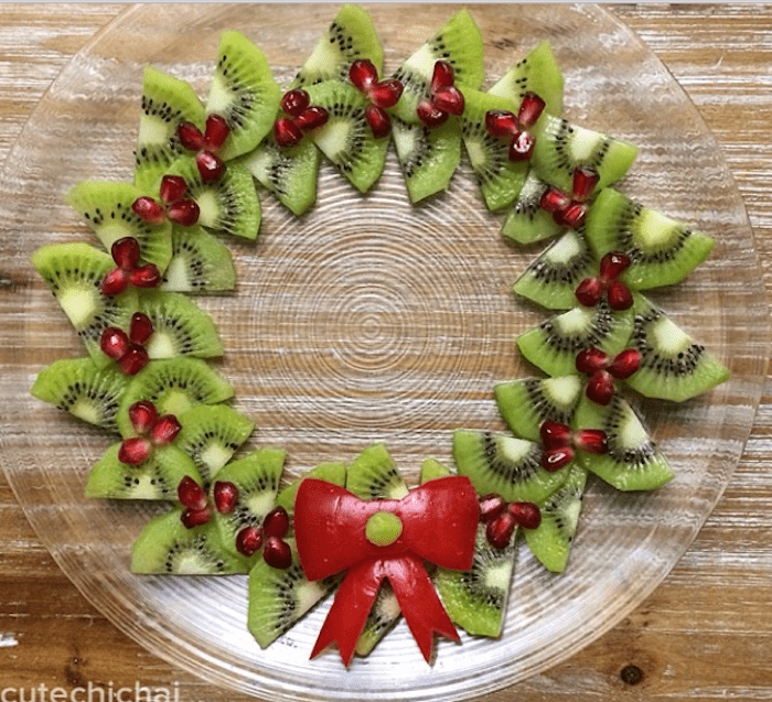 árvore de natal de frutas passo a passo