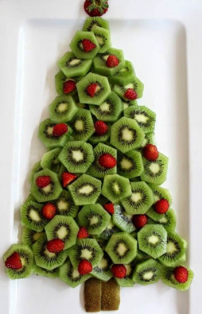 frutas que não escurecem para decoração de natal