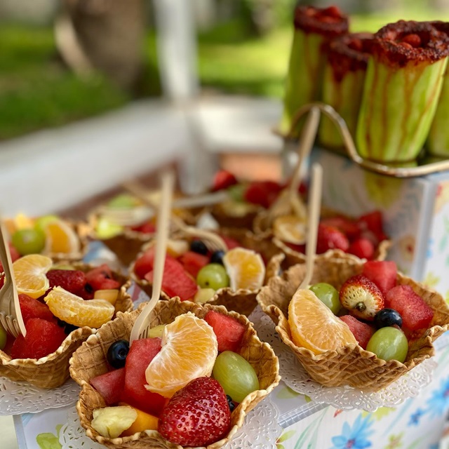 decoração com frutas para festa