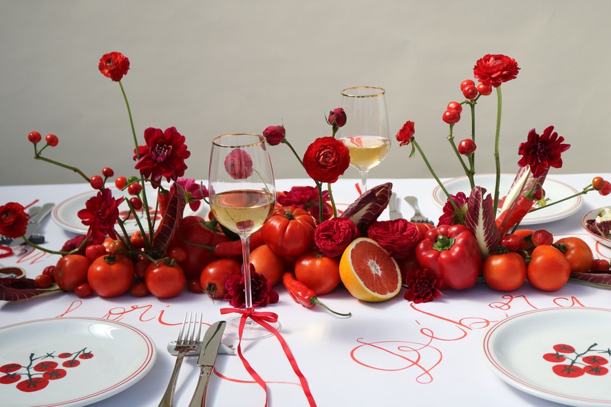 mesa de frutas simples e barata