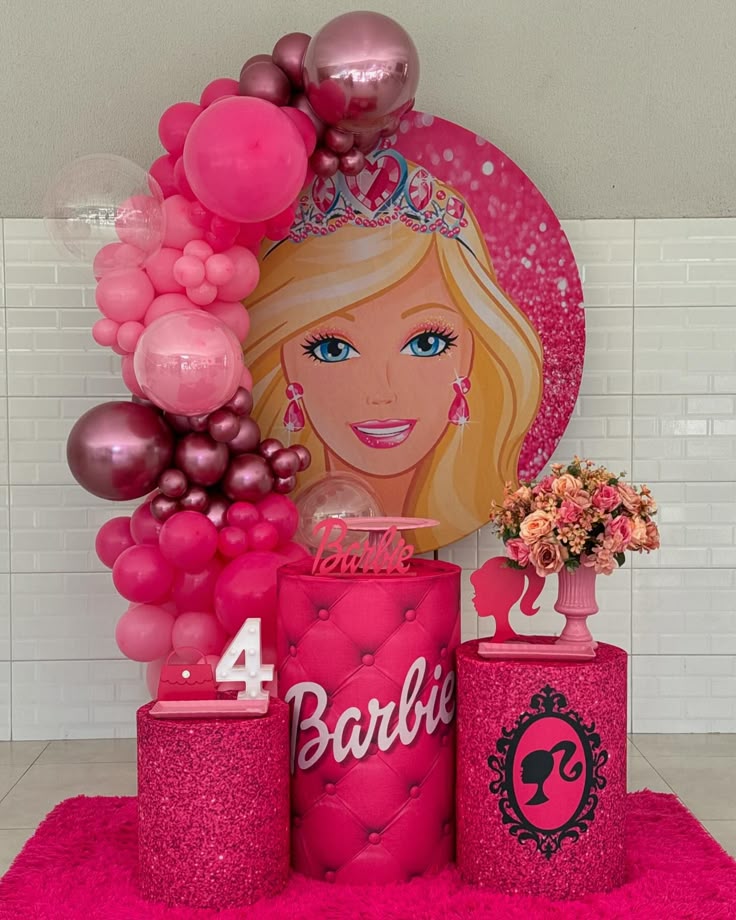 decoração barbie festa infantil simples