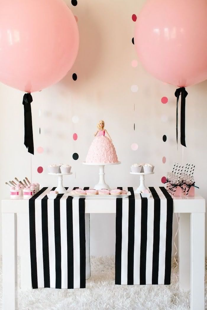 decoração barbie festa infantil simples