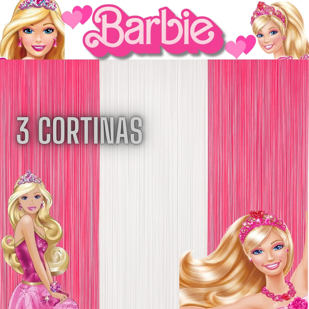 decoração barbie rosa e branco