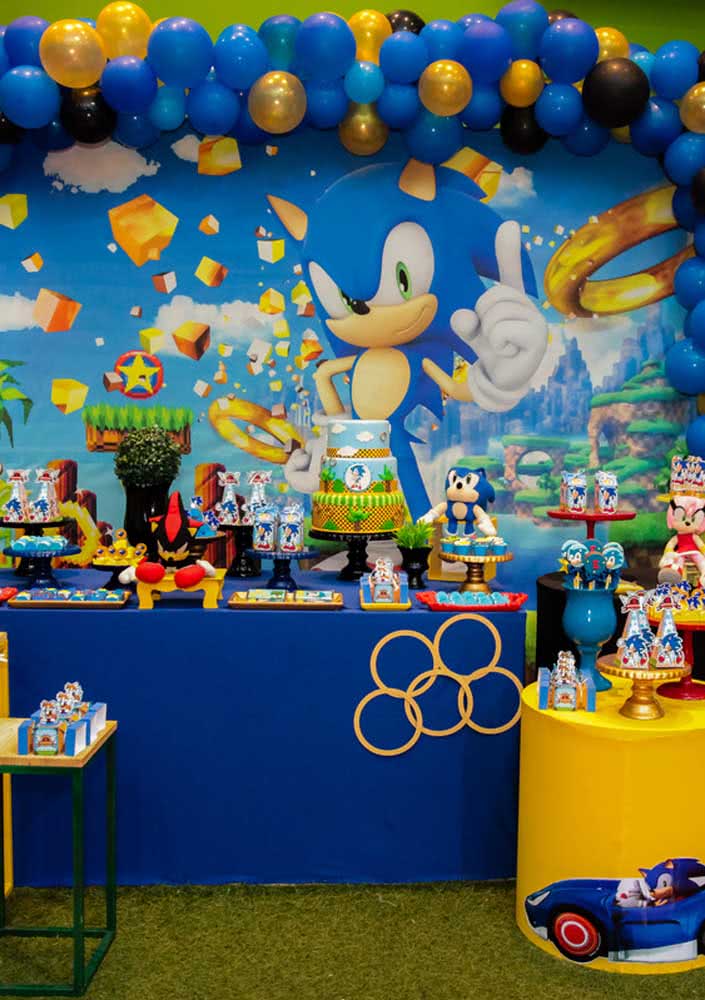 como fazer decoração sonic em casa