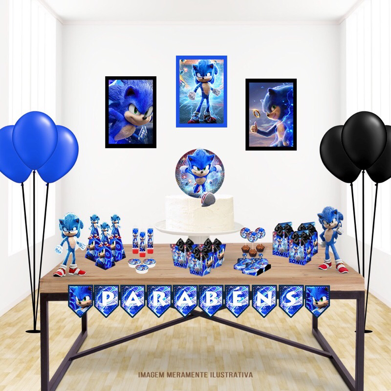 como fazer decoração sonic em casa