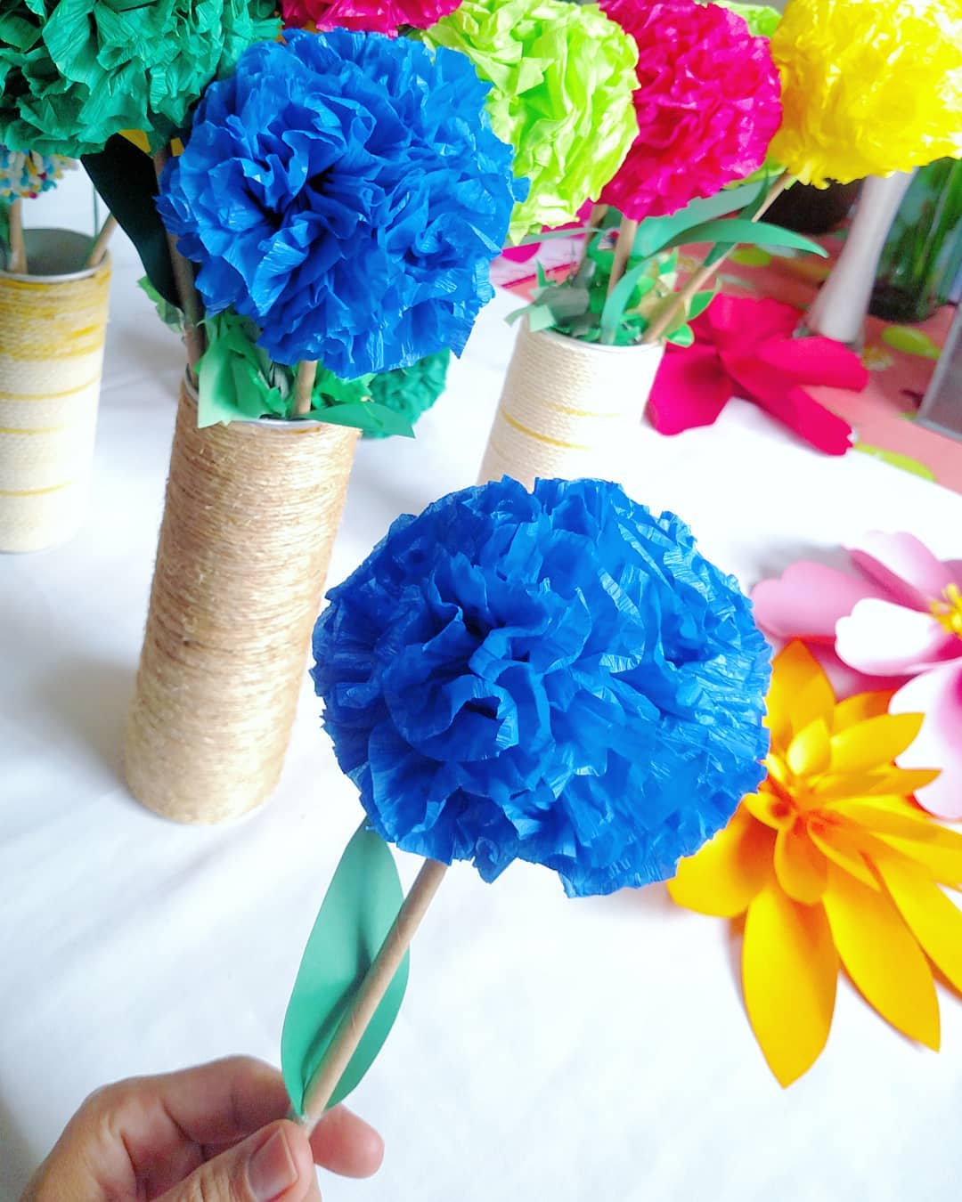 diy carnaval papel crepom