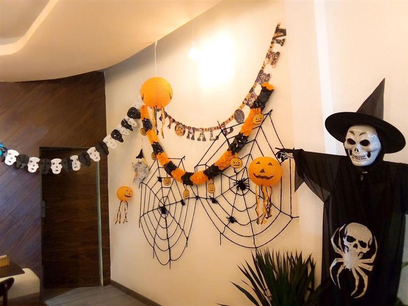 decoração halloween barata