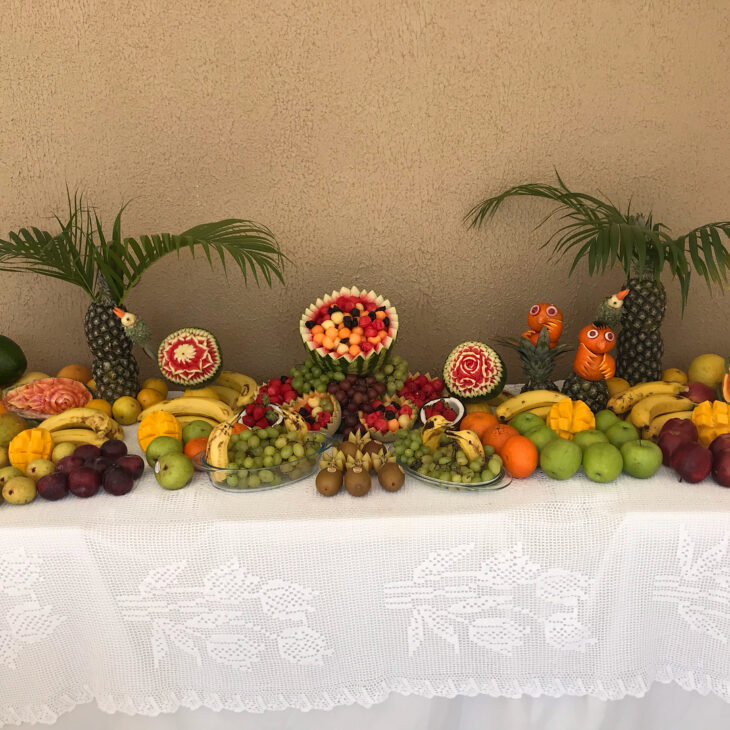 arranjos de frutas para eventos