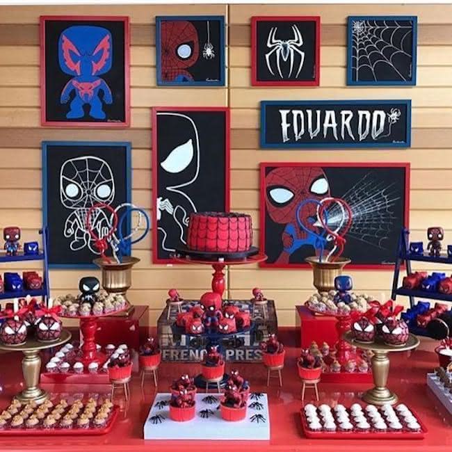 ideias decoração homem aranha infantil