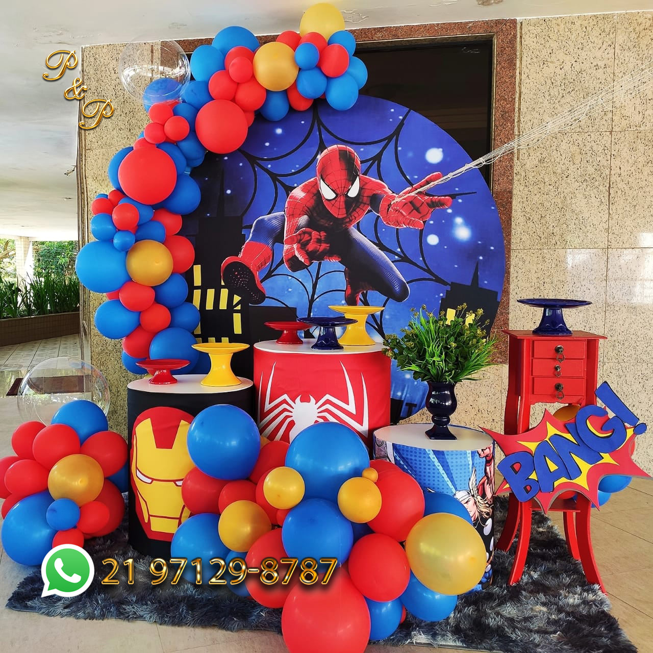 decoração homem aranha barata