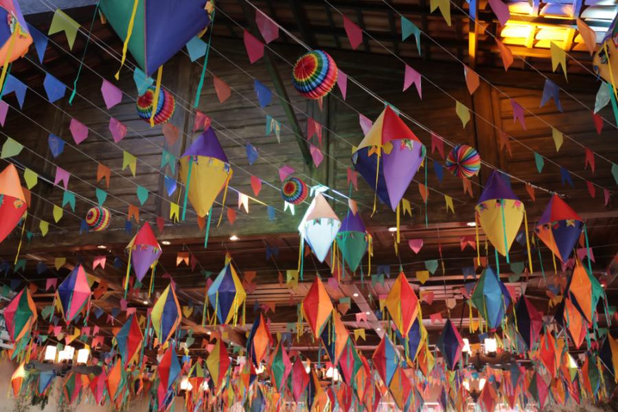 decoração junina para varanda