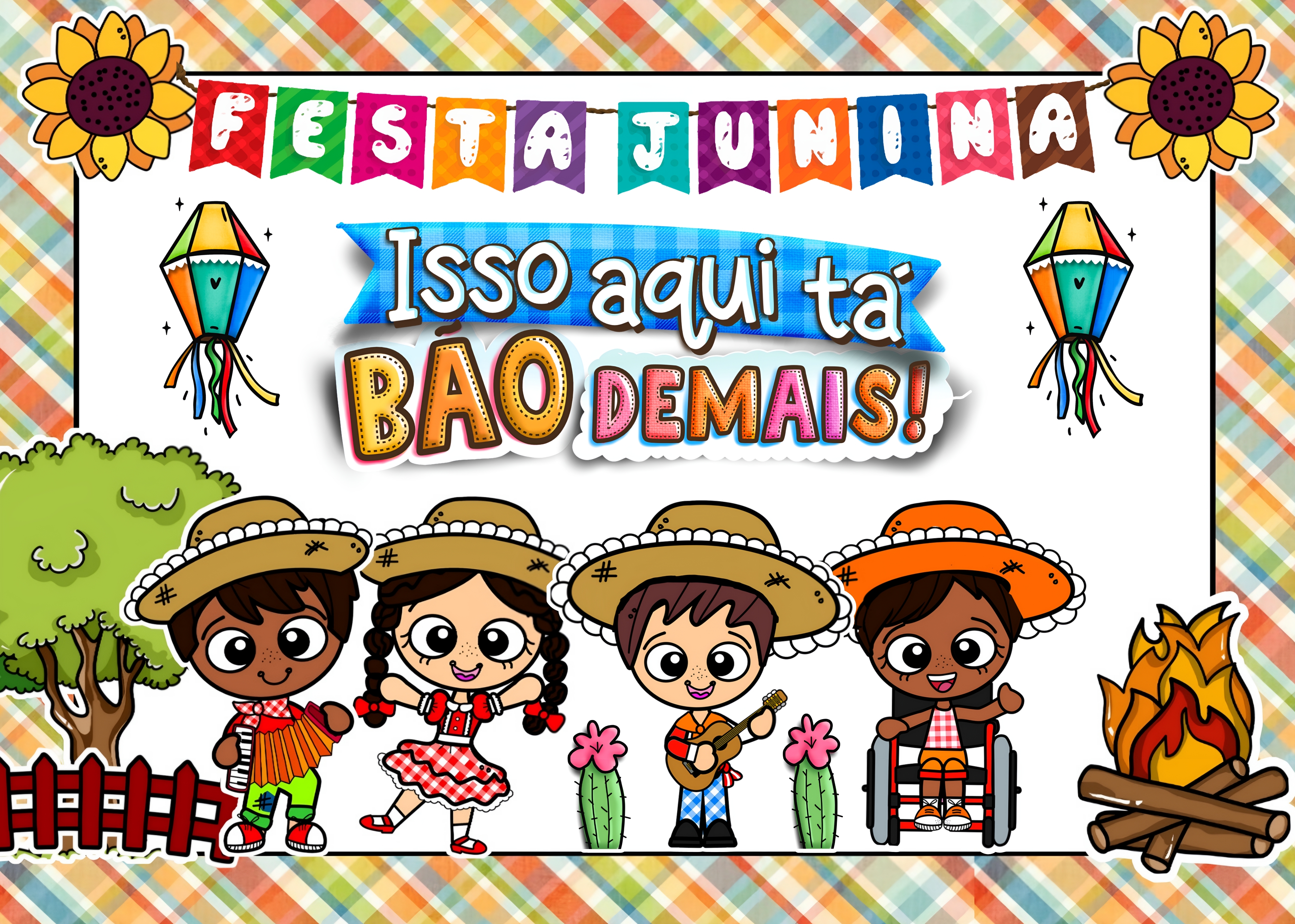 decoração arraiá para imprimir